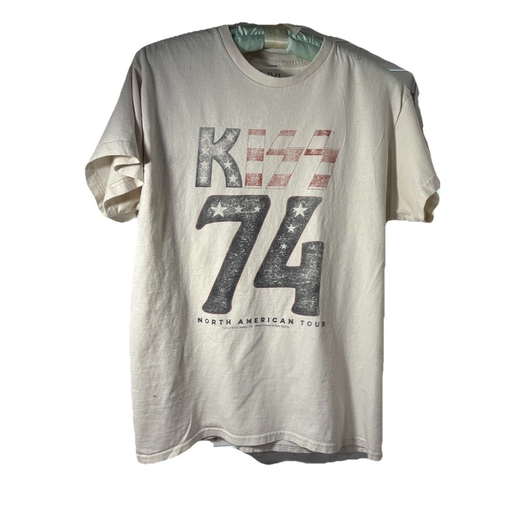 The Vinyl Icons T-shirt KISS 74 North America Tour  2023  S/M 100% Cotton Unisex